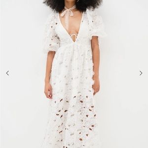 For Love & Lemons Leighton Maxi Dress White